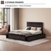 Full Size Bed Frame with 4 Storage Drawers, Metal Slats Support, No Box Spring Needed, Noise-Free Design - 3 of 4