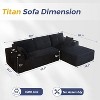 MAXYOYO 104" Modular Couch with Chaise and 49'' Boneless Chaise Lounge, Sofa in A Box, No Assembly Required, 3 Packages Shipping - 2 of 4
