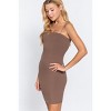Slickblue Straight Neck Ribbed Cami Mini Dress, Elastic String Detail, Rayon-Spandex, Color Options, Size S-L - 4 of 4