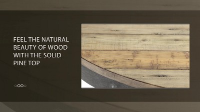 Reclaimed Wood Retro Extendable Dining Table, 59" Gray