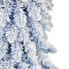 Puleo 4' Pre-lit Flocked Pencil Alpine Fir Artificial Christmas Tree with Clear Lights - 4 of 4