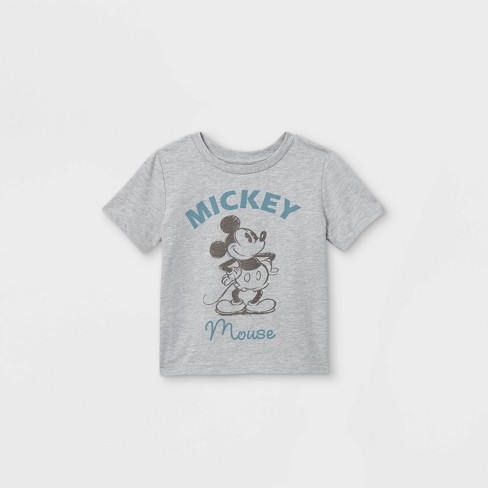 Toddler Boys' Disney Mickey Mouse Short Sleeve Graphic T-Shirt - Heather Gray - image 1 of 2