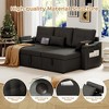 Modern Reversible Sleeper Sectional Sofa W/Pull Out Couch Bed, L-Shaped Upholstered Sofa Couch, Convertible Sofa Bed with Side Pockets - 3 of 4