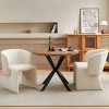 Set of 2 Teddy Upholstered Arm Chairs, Comfy Accent Side Chairs for Dining Room, Living Room, Modern Single Sofa Chair Set-Maison Boucle - 3 of 4