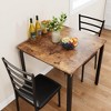 Whizmax 3-Piece Room Kitchen Table, Dining Set for 2, Apartment-Sized Dining Furniture for Breakfast Nook or Dining Room - 3 of 4