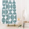 Mid Century Modern Geometric 04 Shower Curtain Glass Blue - Deny Designs - 2 of 3