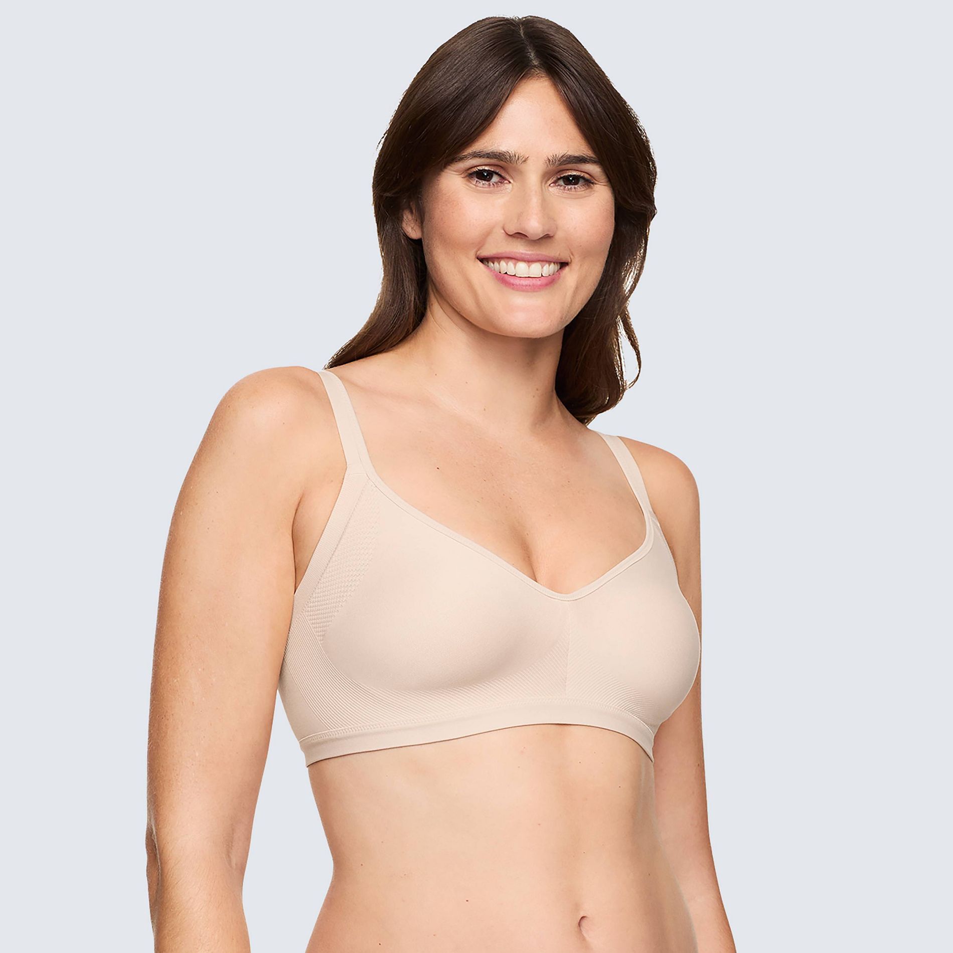 Simply Perfect by Warner's Women's Underarm Smoothing Seamless Wireless Bra - Butterscotch M: Medium Support, Adjustable Straps