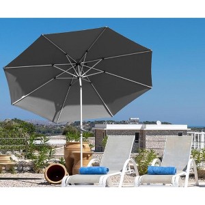 CAVINAS 10 FT Patio Umbrella with Push Button Tilt and Crank,Market Umbrella with 8 Sturdy Ribs for Backyard,Poolside,Deck, - 1 of 4