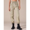 INSPIRE CHIC Women's High Waist Elastic Drawstring Casual Wide Leg Cargo Pants with Pockets - 2 of 4