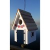 Home Bazaar 9" Dockside Cabin Wood Bird House White - 3 of 3