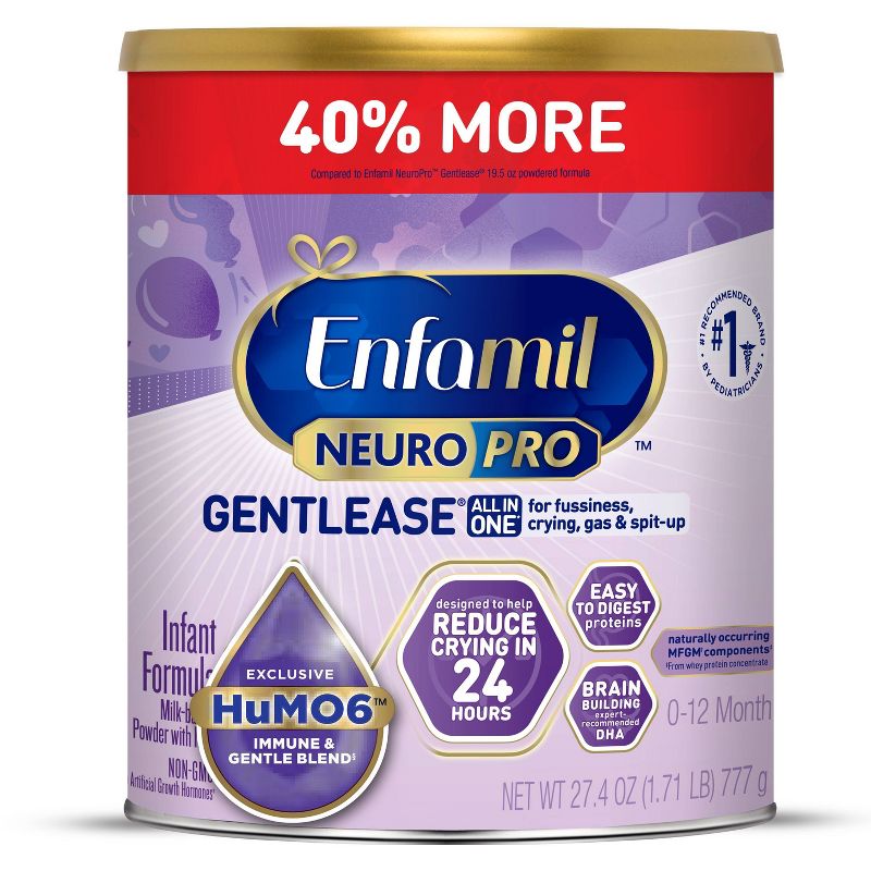 Enfamil NeuroPro Gentlease Powder Infant Formula - 27.4oz, 3 of 11