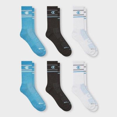 Champion All Sport Performance Crew Socks 3pk - Blue Assorted