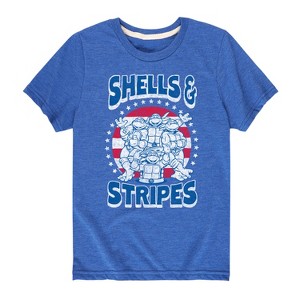 Boys' - Teenage Mutant Ninja Turtles - Shells And Stripes Short Sleeve Graphic T-Shirt - 1 of 4