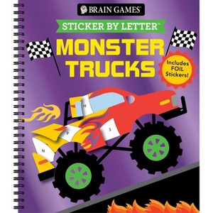 Brain Games - Sticker by Letter: Monster Trucks - by  Publications International Ltd & New Seasons & Brain Games (Spiral Bound) - 1 of 1