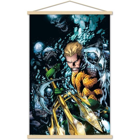 Trends International Dc Comics Aquaman Trident Framed Wall Poster Prints Target