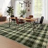 Washable Non-Slip Plaid Carpet - Farmhouse Living Room & Bedroom Rug, Soft Office Decor - 2 of 4