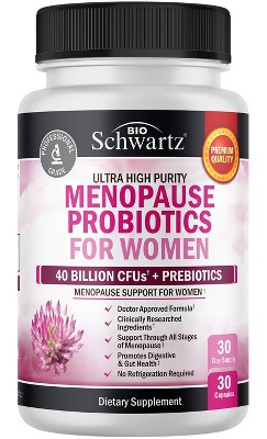 Women's Menopause Probiotic Capsules, Supports Hormone Balance and Weight Loss, Menopause Relief for Women, Bioschwartz, 30ct