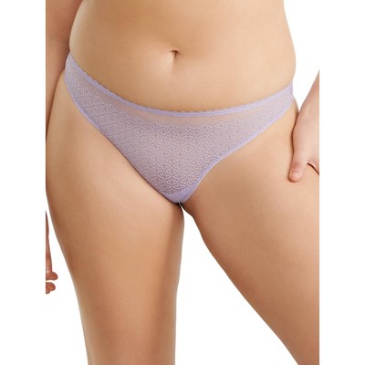 Bare Women's The Essential Lace Thong - A20283 L Passion Purple : Target