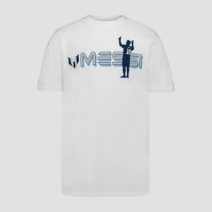 Boys' Messi Cheer Short Sleeve Graphic T-Shirt - White - 1 of 2