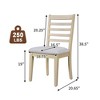 Set of 2/4 Farmhouse Dining Chairs Upholstered Dining Chairs Armless Chairs with High Ladder Back, Natural/Brown+Beige-ModernLuxe - 4 of 4