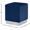 Meridian Furniture,Jax Velvet Ottoman/Stool - 3 of 4