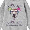 Growing Up Creepie Have You Hugged A Bug Today Crew Neck Long Sleeve Athletic Heather Youth Sweatshirt - 2 of 2