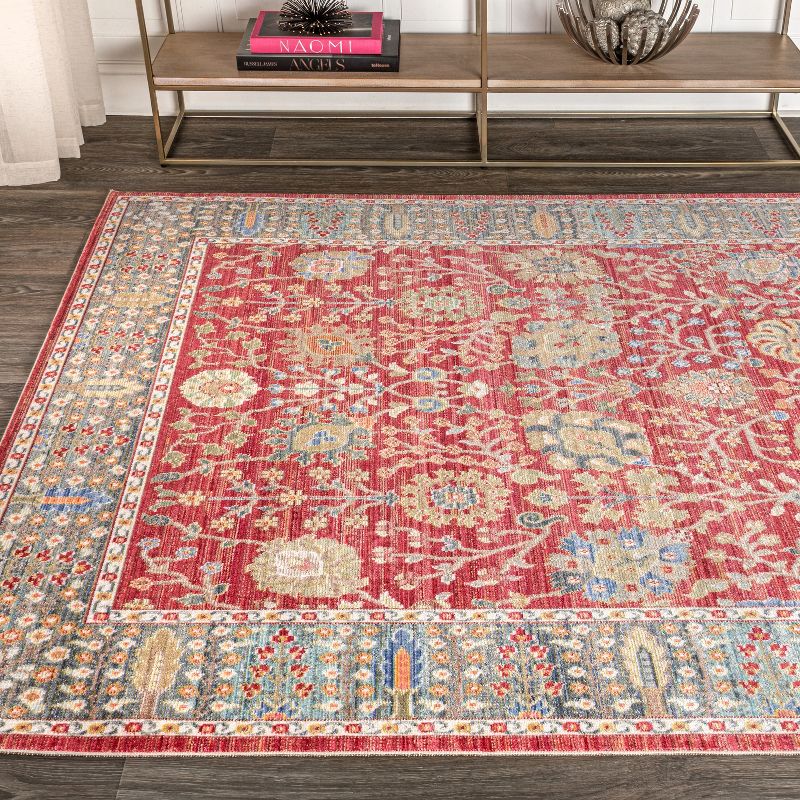 India Flower and Vine Area Rug - JONATHAN Y, 4 of 11