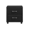 NicBex 2/5 Faux Leather Drawer Dresser,Modern Chest of Drawers with Silver Tone Bar Pulls for Bedroom,Living Room,Entryway,Black - 3 of 4
