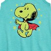 Girls' - Peanuts - Snoopy Vampire Stars Art Graphic Sleeveless Aline Dress - 2 of 4