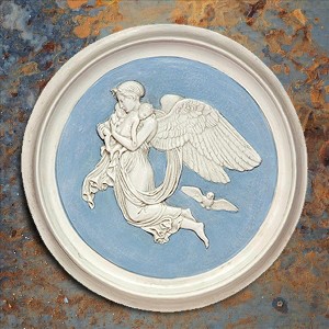 Design Toscano Night Angel Roundel Wall Plaques (1815) - 1 of 4