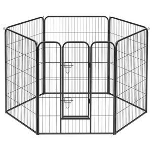 FDW Dog Playpen Pet Dog Fence 2-32 Panels  24/32/40"H Metal Dog Pen Outdoor Exercise Pen with Doors for Large/Medium /Small Dogs for RV,Camping,Yard - 1 of 4