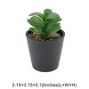 Unique Bargains Artificial Plants Plastic Green 2.76"x2.76"x3.54" 1 Pcs - 3 of 4