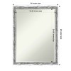 Amanti Art Scratched Wave Chrome Petite Bevel Bathroom Wall Mirror 26 x 20 in. - 4 of 4