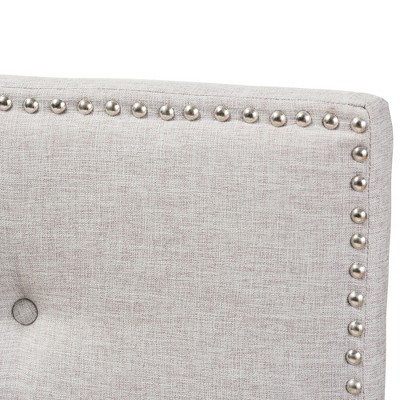 Beige Tufted Upholstered Queen Headboard with Wood Frame