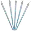 Northlight LED Color Changing Cascading Icicle Christmas Light Tubes - Multicolor - 13' Clear Wire - 5ct - 2 of 4