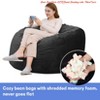 Bean Bag Chair 4FT Round Beanbag w/ Velvet Cover, Big Bean Bags Furniture for Living Room Gaming Chair Sofa Couch - 4 of 4