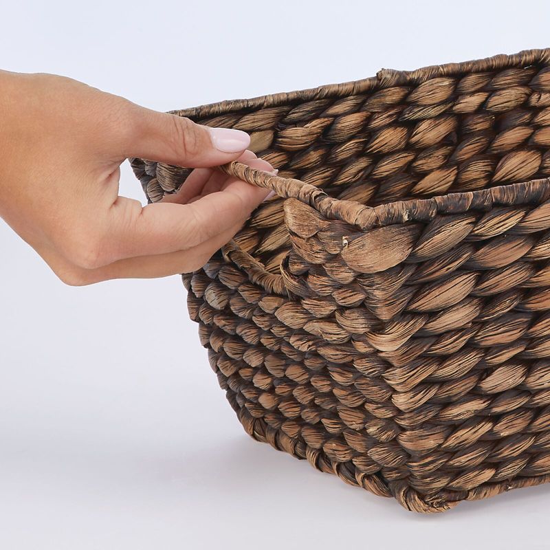 mDesign Woven Hyacinth Nesting Kitchen Storage Basket Bins, 4 Pack, 5 of 9