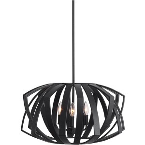 Uttermost Thales 22"W Matte Black Geometric 3-Light Pendant - 1 of 1