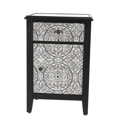 Traditional Side Cabinet Black - Olivia & May