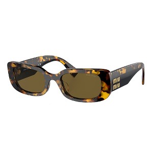 Miu Miu MU 08YS VAU01T Womens Rectangle Sunglasses Brown 51mm - 1 of 3