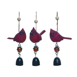 Transpac Resin Cardinal Bell Set of 3 Spring Home Decorations - 1 of 1