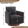 MOONMISS 360 degree rotation design,soft and comfortable chenille fabric,ergonomic design of the living room chair - 2 of 4