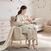 Garvee Rocking Chair Nursery Glider Chair with High Back and Side Pockets Solid Wood Frame Teddy Velvet Upholstery - 4 of 4