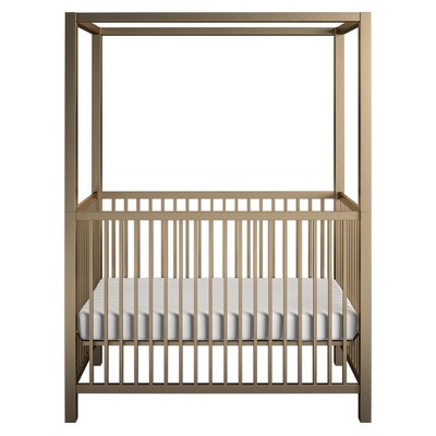 Monarch Hill Haven Metal Canopy Crib, Gold