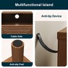 Heynemo Nightstand with 1 Door, Modern Side Table with Charging Station, Accent End Table with Solid Wood Legs, Bedside Table for Living Room - 4 of 4