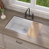33 in. TUKTUK Drop-in Kitchen Sinks Single Bowl Undermount Sink Large Fireclay White Farmhouse Sink Workstation Kitchen Sinks - 3 of 4