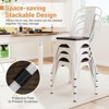 Tangkula Tolix Style Metal Dining Chairs Set of 4 w/Wood Seat & Removable Backrest - 2 of 4