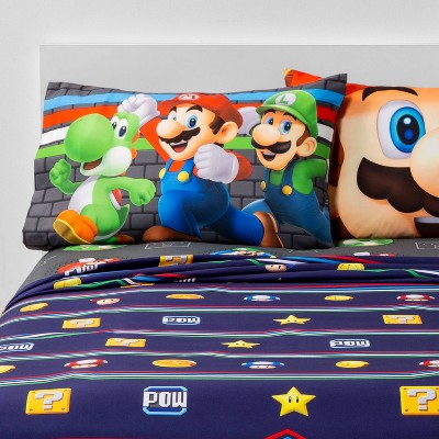 super mario crib bedding set