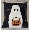PAGED 20" Throw Pillow, Bed Pillow with LOVE Pumpkin Embroidery and Removable Cover, Square Pillow for Home Decor, Holiday Decor - 3 of 4