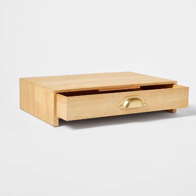 Wooden Monitor Stand with Drawer Naturals - Threshold&#8482;_0